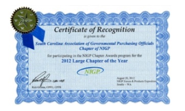 2012 NIGP Chapter of the Year